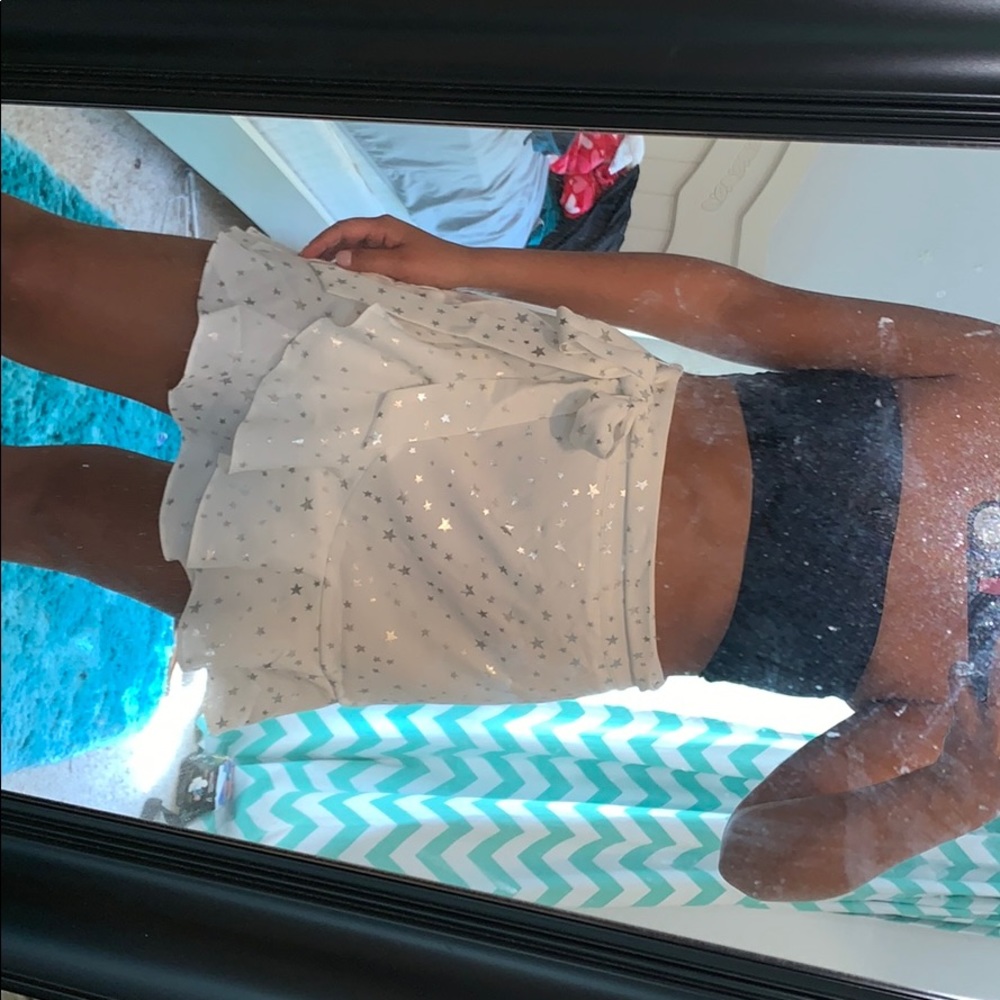 Shein silver star skirt